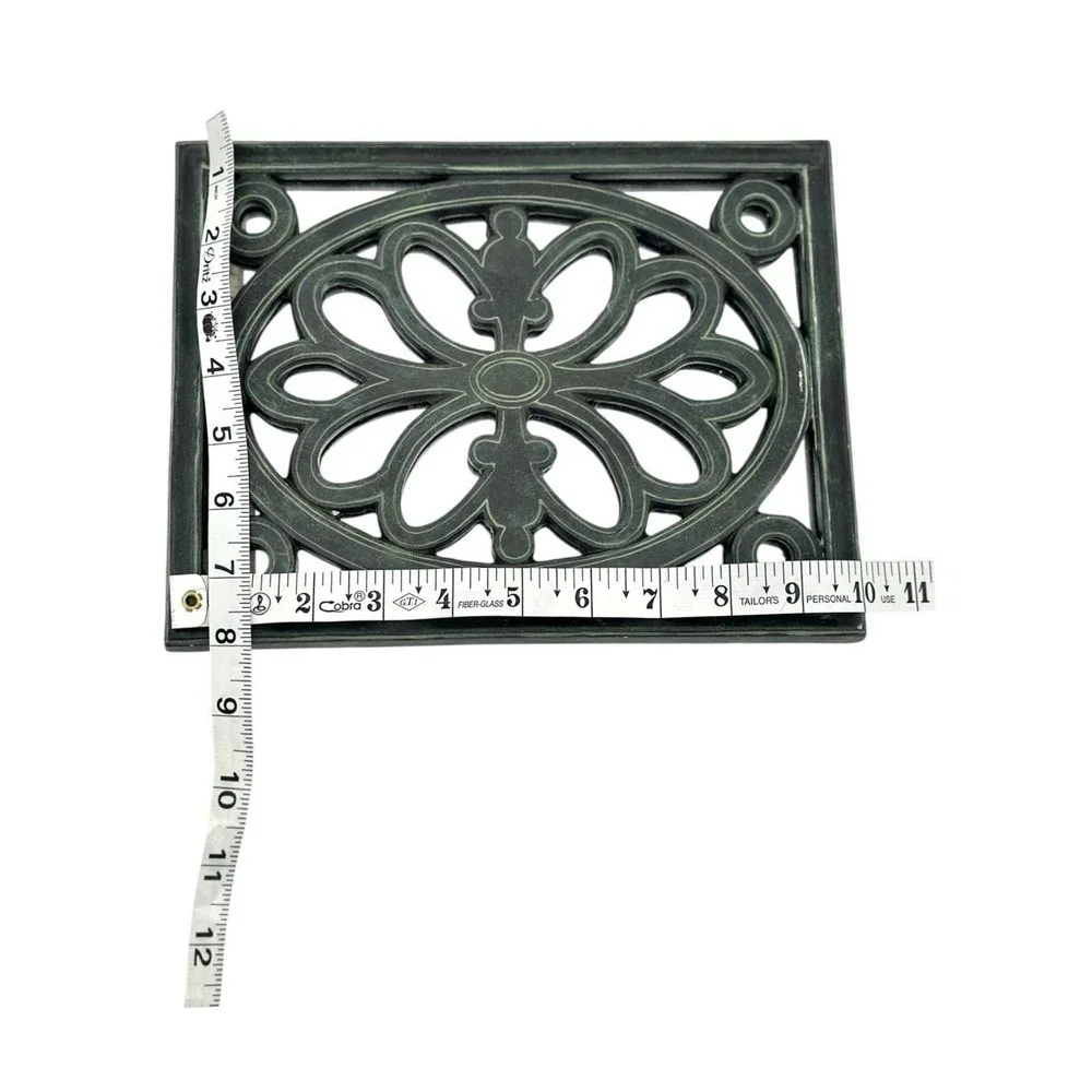 Vintage Ornate Resin Mirror Frame Green Patina Rectangle Vertical Horizon 8